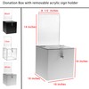Source One Deluxe Acrylic Donation Box with Sign Holder &