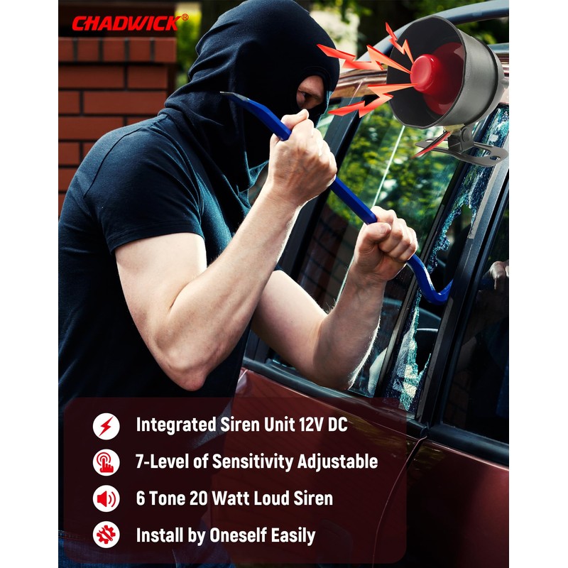 Car Horn Siren Alarm For 12V DC Car, Universal Car