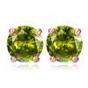 Earrings for Women, S925 Sterling Silver Birthstone Round Studs Earring