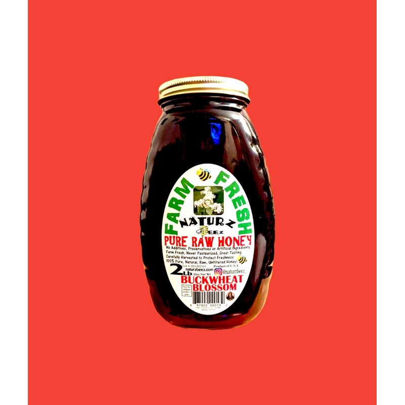 Naturz Beez RAW HONEY BUCKWHEAT BLOSSOM HONEY 2LB 908g 100%