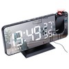 Number-one Projection Digital Alarm Clock for Bedrooms, FM Radio Alarm