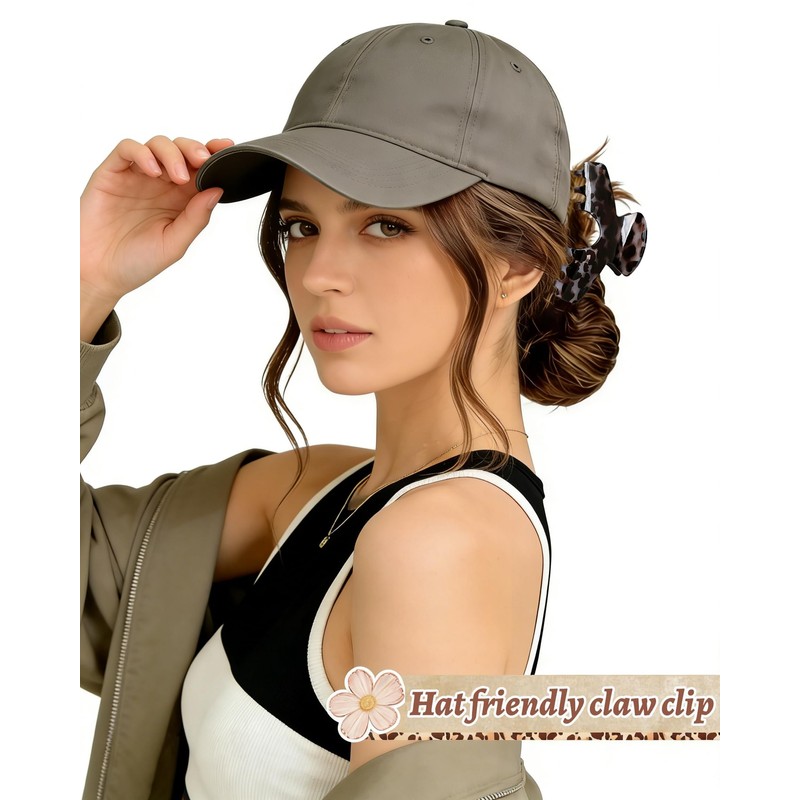 4PCS Hat Claw Clips, Trucker & Baseball Hat Hair Clips