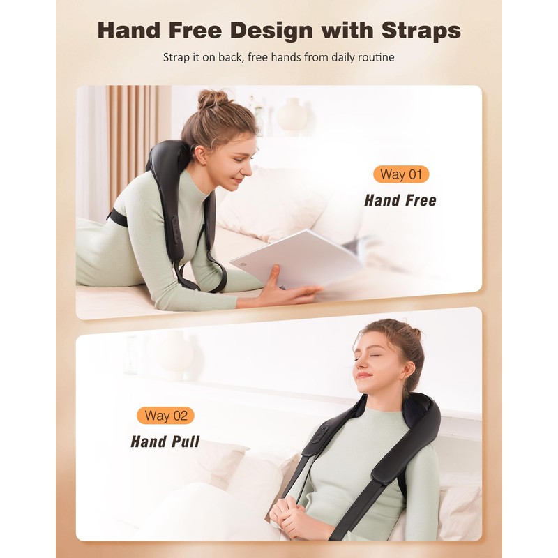 Cordless Neck and Shoulder Massager with Heat, 2026 Upgraded Graphene