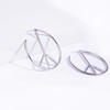 JinYu Peace Sign Symbol Geometric Stud Earrings Jewelry Minimalist Big