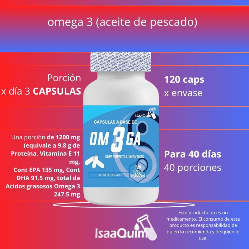 Omega 3 (aceite de pescado en polvo) con Vitamina E