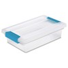 Sterilite Small Clip Box Clear Stacking Storage Tote Container with