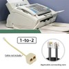 xiwai RJ11 Telephone Line Splitter 1 in 2 out 1