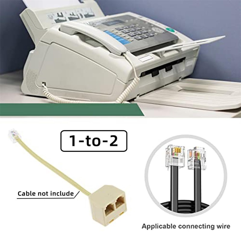 xiwai RJ11 Telephone Line Splitter 1 in 2 out 1