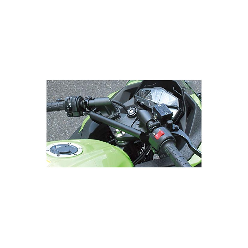 キジマ(Kijima) バイクパーツ ステー ハンドル マウントバー スチール製 ニンジャ250('13-'17) φ22.2mm ブラック 204-067
