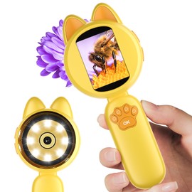 Microscope for Kids, 40X Magnification with 2" LCD Screen & 8 LED Lights, Portable Handheld Pocket Jewelers Loupe & Magnifying Glass for Coins, Trichomes, and Collectibles