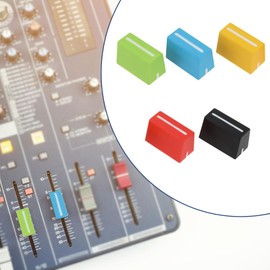 eMagTech 5 Pieces Fader Knobs DJ Controller Mixer Console Fader Cap Slider Replacement 22x11.5x14mm Compatible with Pioneer DJM DDJ XDJ Denon (5 Colors)