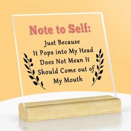 Funny Joke Gifts for Women Sarcastic Acrylic Plaque with Stand Novelty Work Gifts for Coworker Employee Gag Gifts for Boss Lady Colleague Friendship Keepsake Gifts Christmas Birthday Gifts