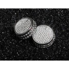 NIUHURU Car Bling Accessories for Volkswagen VW 2010-2022 Audio Volume Knob Cover Decals Sticker(Silver)