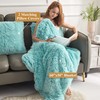XeGe 3 Pieces Soft Faux Fur Throw Blanket Set, Fluffy