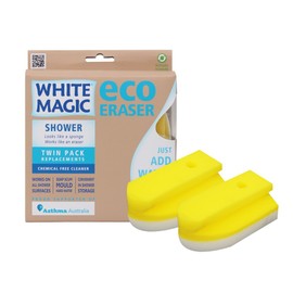 White Magic Shower Eraser Sponge Refill, Yellow, 15 x 8 x 5cm x 2