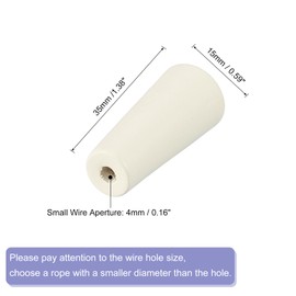 sourcing map 2Pcs Cord Knobs, 35mm Window Blind Tassels Wooden Pull Cord Tassel Drops Pull End Pendant for Window Blinds Shade Curtain, White