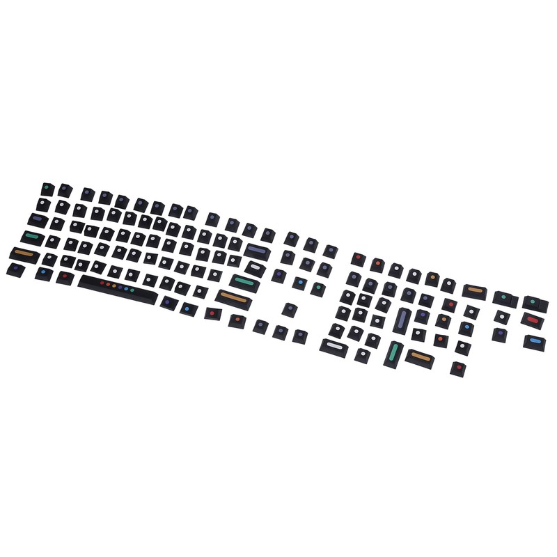 Dot Keycap Dye Sublimation Mechanical Keyboard Compatible with 61/64/68/87/96/104/108Black