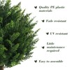 Chillchard 21" Artificial Cypress Topiary Outdoor Plants with Spike, 2