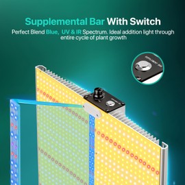 SAYHON 2025 Upgraded SH1200 Led Grow Light,Dimmable Full Spectrum LED Growing Lights with UV&IR for Indoor Plants Greenhouse Increase Yield & Crop Quality, Plant Growing Lamps,Cover 3x3 Grow Light
