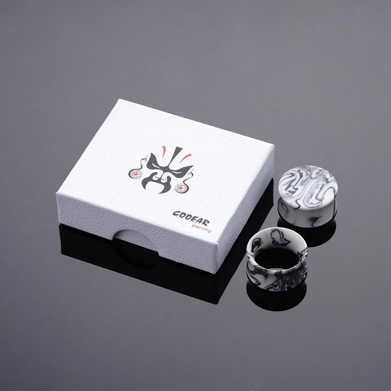 COOEAR Ear Plugs Tunnels Piercing Gauges for Ears, Double Flared