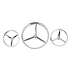 Chrome Tri Bar Bullet Spike Style 7" Headlamp Trim Ring