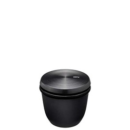 GEFU X-PLOSION Salt and Spice Jar, Salt Pot with Lid and Spoon, Spice Container, Diameter 8.5 cm, Black