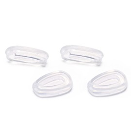 PapaViva Replacement Nose Pads for Oakley Holbrook Metal OO4123 Clear - 2 Pairs Packed, One Size, Transparent - 2 Pairs Packed