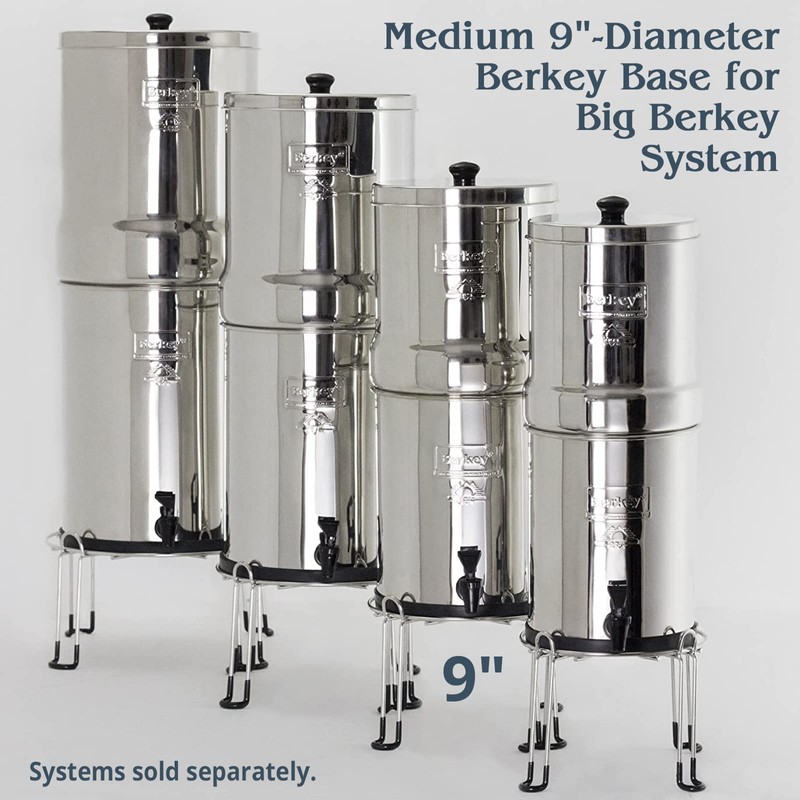 Medium Berkey Base Stainless Steel Stand Raises Your Big Berkey