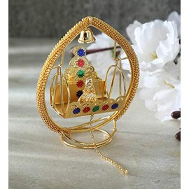 Itiha Diva balgopal or Laddu Gopal Lord Krishna jhula Swing for Home Temple mandir or car Dashboard showpiece - 8 cm L 10 cm H