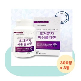 UnKnown Women's skin elasticity, ultra-low molecule fish collagen, 300 tablets, 3 packs, fatigue nutrition, skin improvement / 여성 피부탄력 초저분자 피쉬콜라겐 300정 3통 피로영양제 피부개선