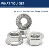 4 Pcs M14-1.5mm Serrated Flange Hex Nuts,Hexagon Flange Socket Lock