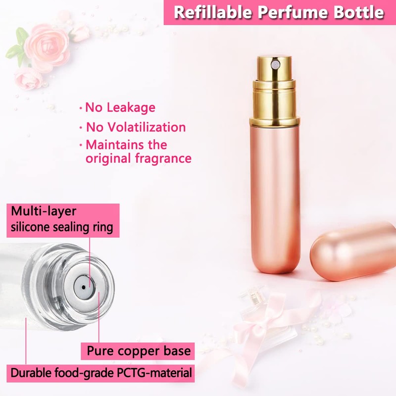 ANTOKX Travel Perfume Bottle Refillable Atomizer - 5ML Perfume Atomiser,
