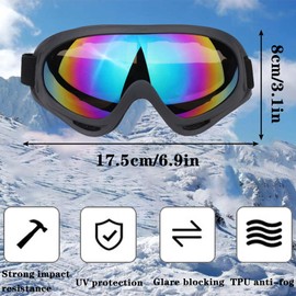 MaoMaoCha Ski Goggles Snowboard Goggles for Men Women Kids Cycling Motorcycle Snowmobile UV Protection Goggles Winter Snow Sports Glasses for Youth Adult Teens Boys & Girls (Black)