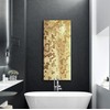 Blujellyfish Hexagon Gold Backsplash Tiles Metal Mosaic Tile Stainless Steel