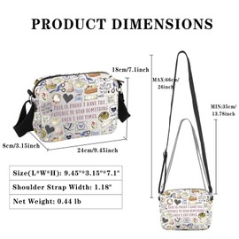 Cross Stitch Gift Crafting Lover Gift Sewing Quilting Stitching Crossbody Bag for Needleworker (1000 Times HKB)