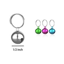 SKYPIA Round Dog Bells Dog Charm Bells Pet Pendant, 3 PCS Anti-Lost Training Bells for Collars, Suitable for Pet Pendant Accessories,1/2-Inch, Random