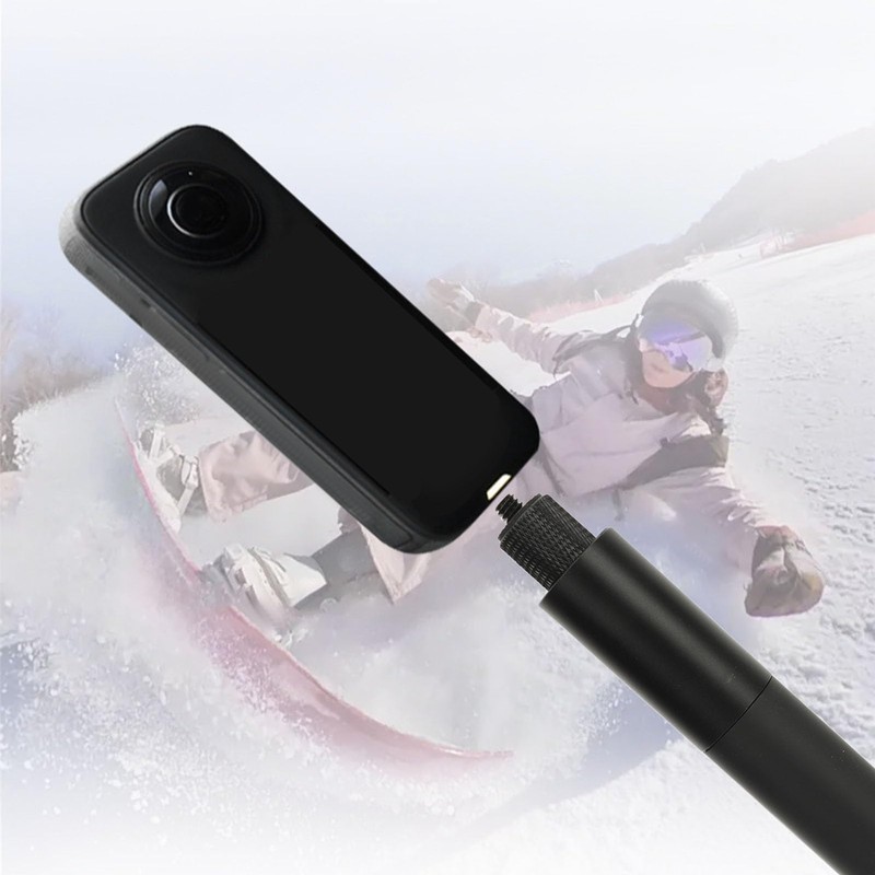 1/4 Inch Screw Extended Monopod Pole, 2.2ft Invisible Selfie Stick