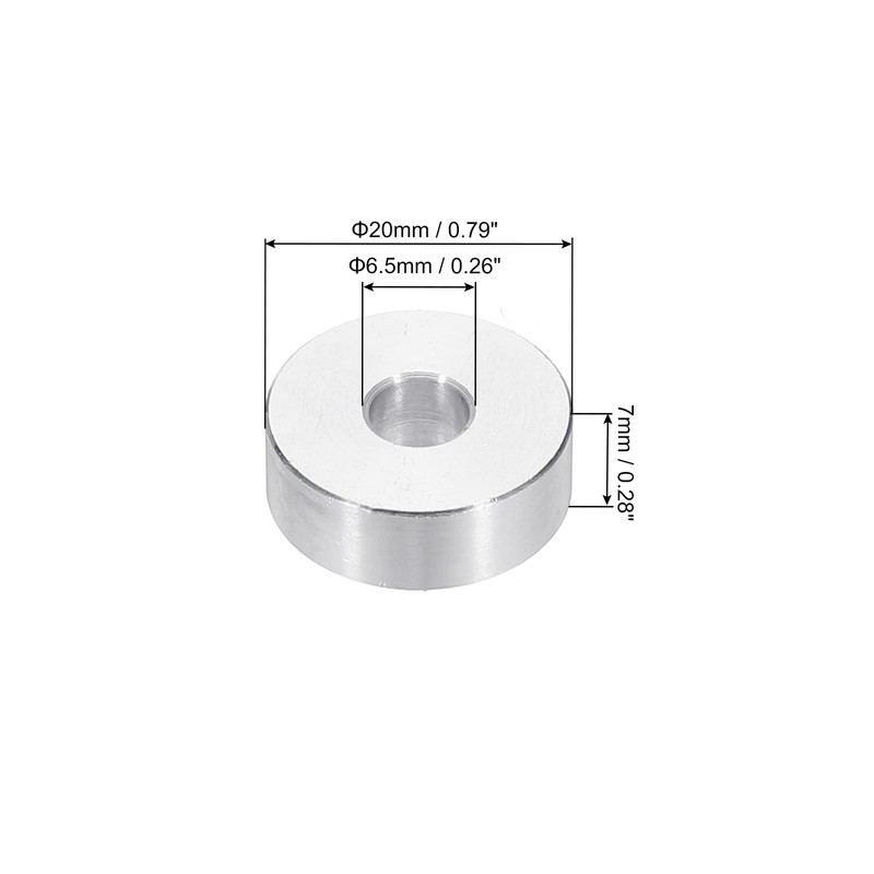 PATIKIL M6 Aluminum Spacers, 12pcs 1/4" x 3/4" Round Metal