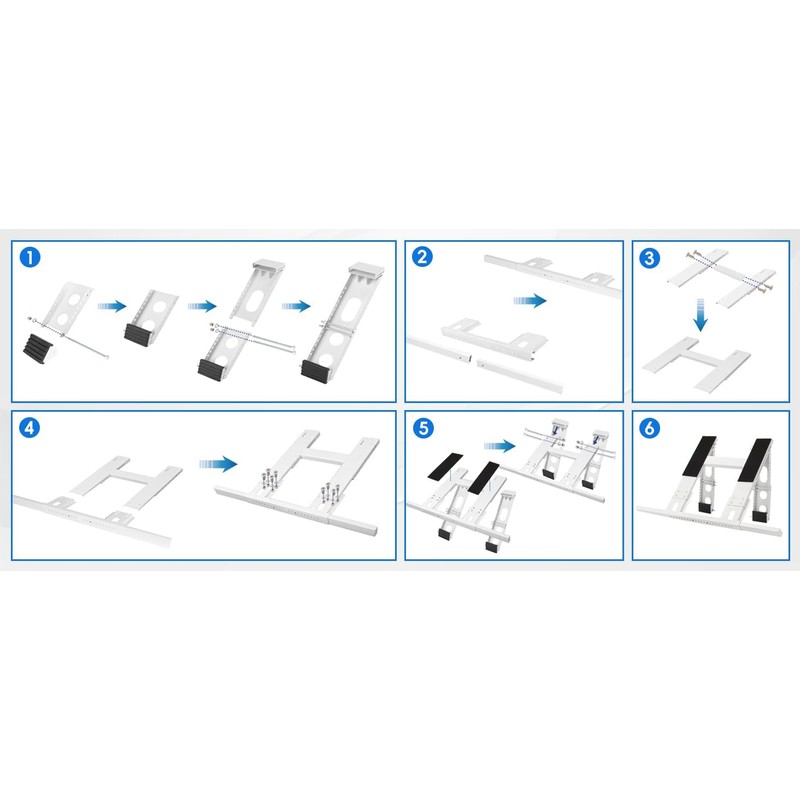 No-Drill Window AC Bracket, Heavy Duty Adjustable Air Conditioner Support