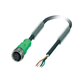 Phoenix 1668111 3 m Black, Green – Signal Cable (3 m, M12, -25 – 90 °C, black, green)