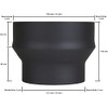 LANZZAS Stove Pipe Extension from Diameter 150 mm to Diameter