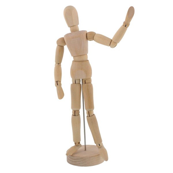 US Art Supply® Wood 8" Female - Artist Drawing Manikin Articulated Mannequin with Base and Flexible Body - Perfect for Drawing The Human Figure (8" Female)