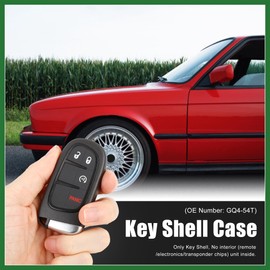 Motoforti Car Replacement Key Fob Shell Case Black GQ4-54T 4 Key Button Black Long-lasting