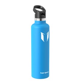 Super Sparrow Water Bottle Stainless Steel - Metal Water Bottle - 1L - Vacuum Insulated Water Bottles - Water Bottle with Straw Lid - Sports Bottle Flask for Gym, Travel, Sports