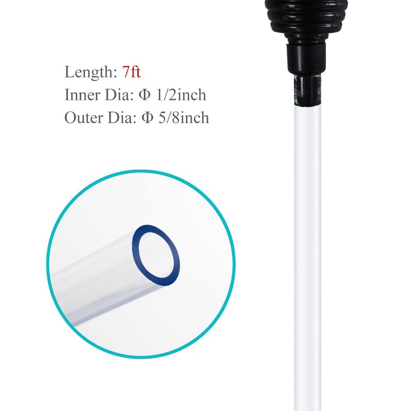 Laifoo 7ft Aquarium Siphon Vacuum Cleaner for Fish Tank Cleaning