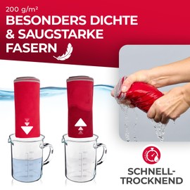 Wowtowelz Compact Microfibre Towel, Travel Towel, Sports / Fitness Towel, Beach / Bath Towel, Lightweight and Quick Drying (Red, 90 x 60 cm)