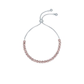 Ted Baker Melrah Crystal Adjustable Tennis Bracelet For Women (Silver/Vintage Rose Crystal)