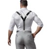 ZCXQM Genuine Leather Suspenders for Men Heavy Duty Y Back