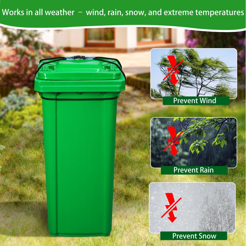 Trash Can Locks for Animals - 2PCS Garbage Can Lid