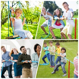 NEBURORA 20FT Tug of War Rope for Kids and Adults Outdoor Games Field Day Family Reunion Summer Outside Yard Backyard Lawn Camping Picnic Carnival Party Games Blue